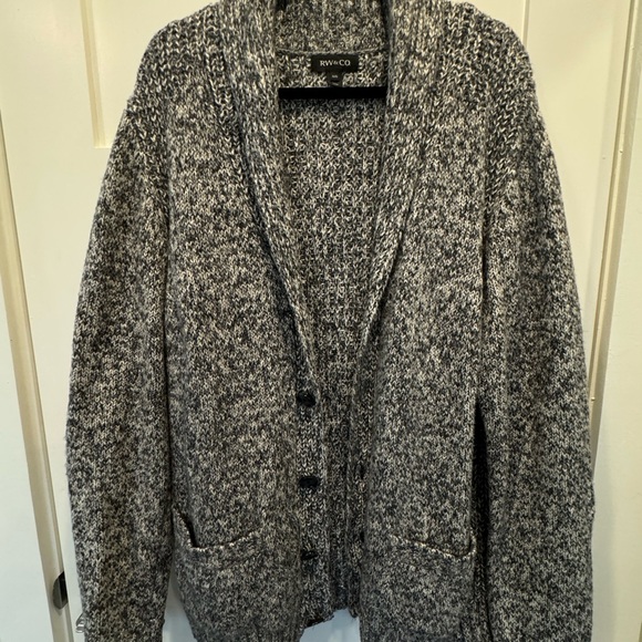 Men's Gray Knit Cardigan - Picture 2 of 7